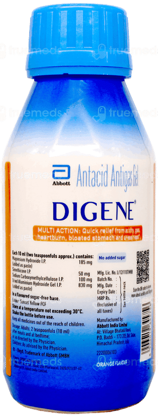 Digene Orange Flavour Gel 200Ml